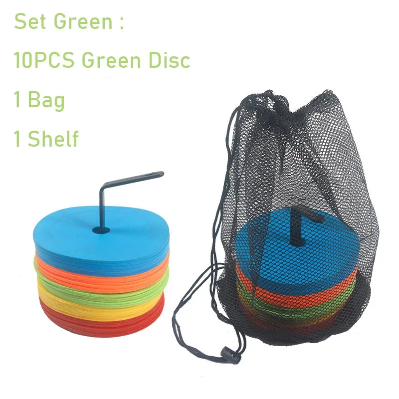 10 Pack Soccer Flat Cones Discs For Speed Agility Training
