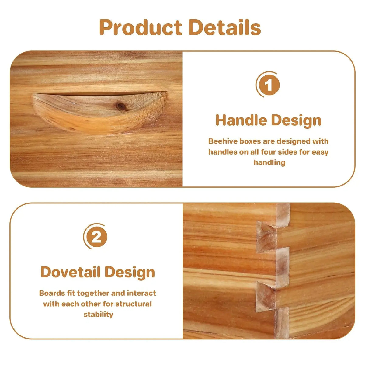 Beeswax Coated Langstroth Beehive Starter Kit With Frames and Foundations