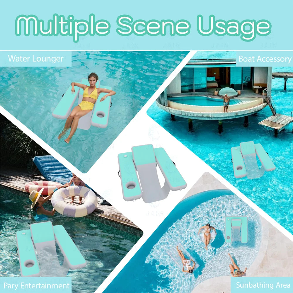 Inflatable Pool Float Chair Hammock For Outdoor Water Leisure