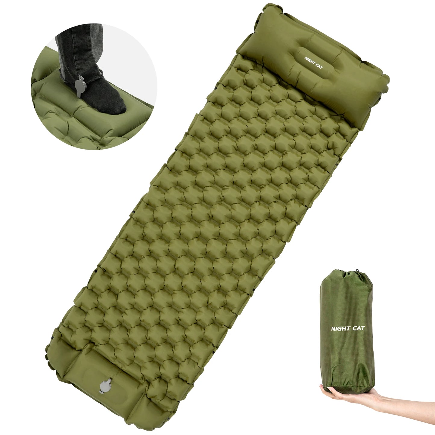 Ultralight Waterproof Air Mattress With Pillow Insulated Outdoor Pad TPU