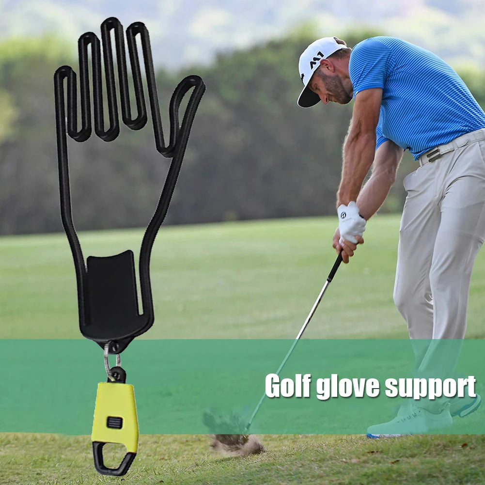 Golf Glove Holder Rack Portable Plastic Gloves Hanger with Key Chain Gloves Display Stand Glove Dry Racks Golf Accessories