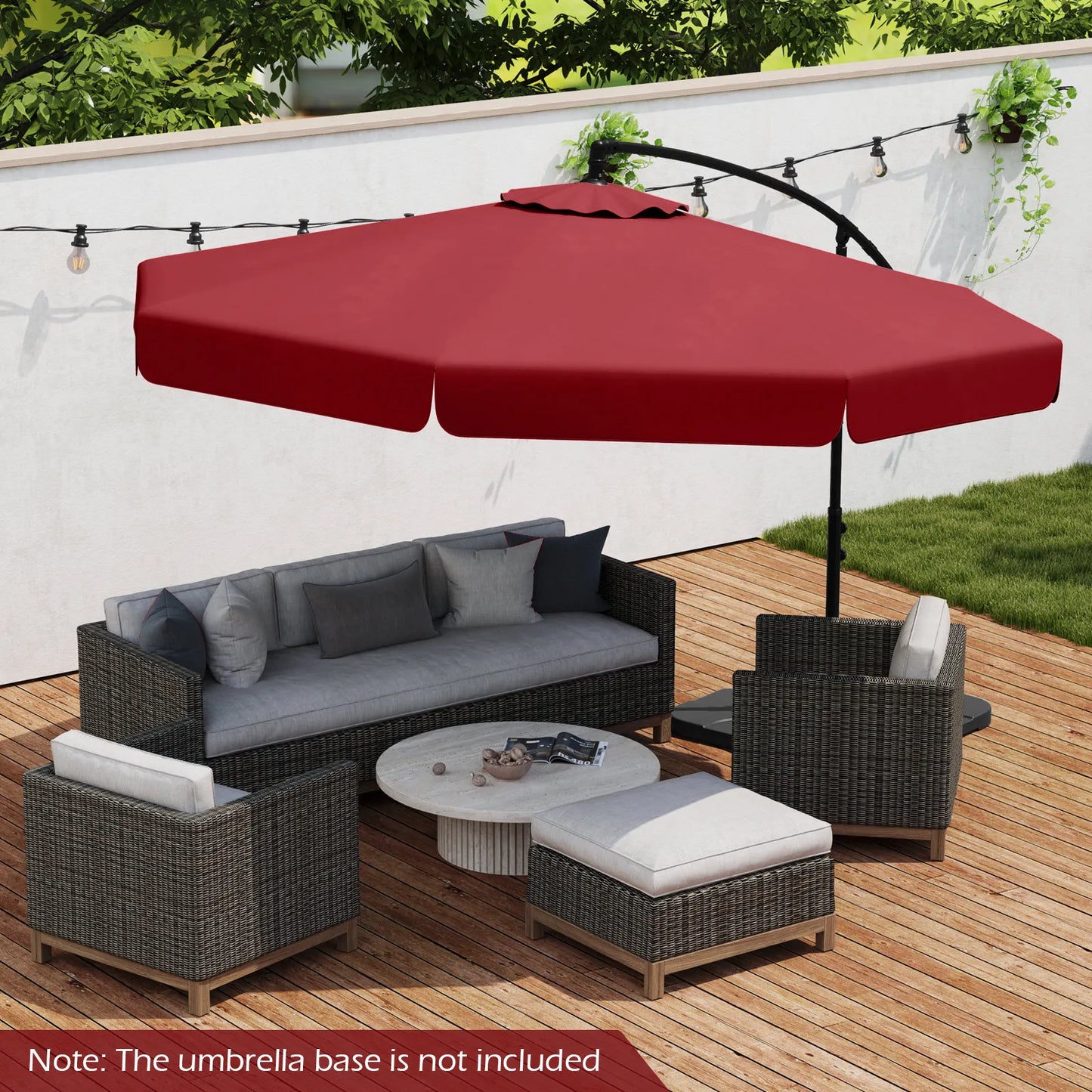 LIFEZEAL Cantilever Offset Hanging Umbrella With Cover