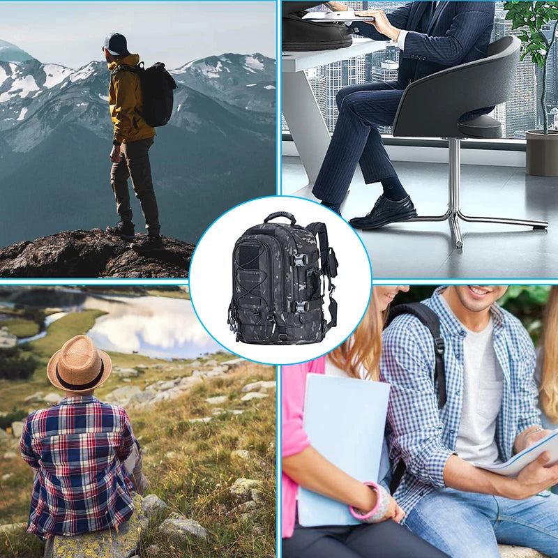 Tactical Backpack Molle Military Daypack for Hiking Camping Travel
