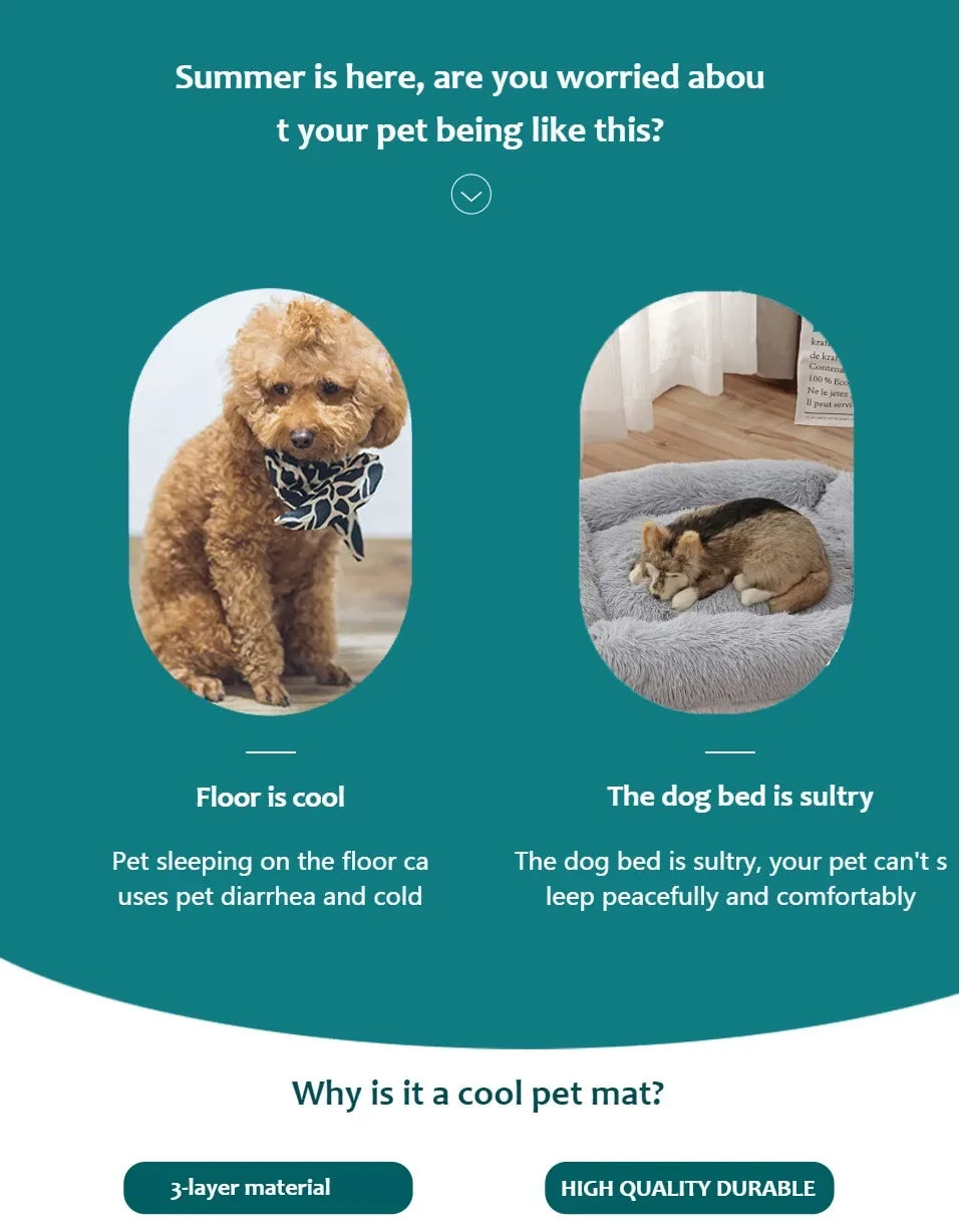 Dog Cooling Mat Self Cooling Pad For Pets Bed Cat Ice Pad