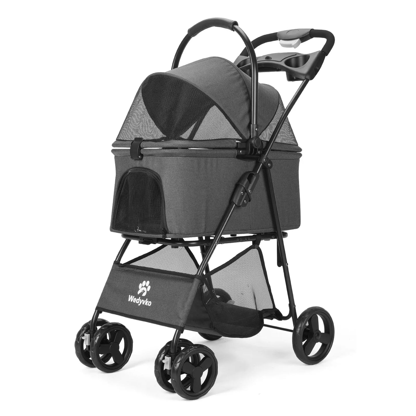 3 In 1 Pet Stroller With Removable Carrier For Small And Medium Dogs Cats