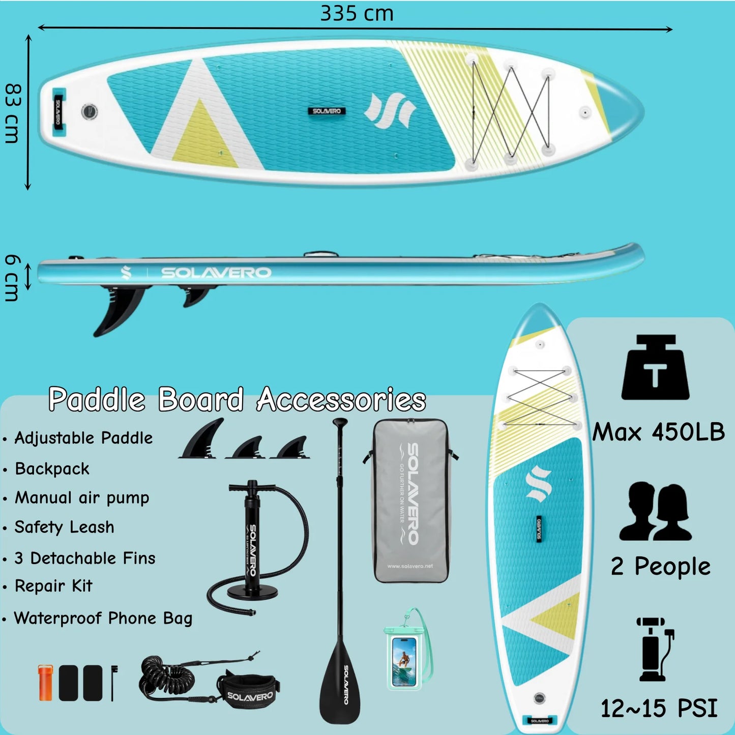 Nebmaax Inflatable Stand Up Paddle Board With Premium Accessories