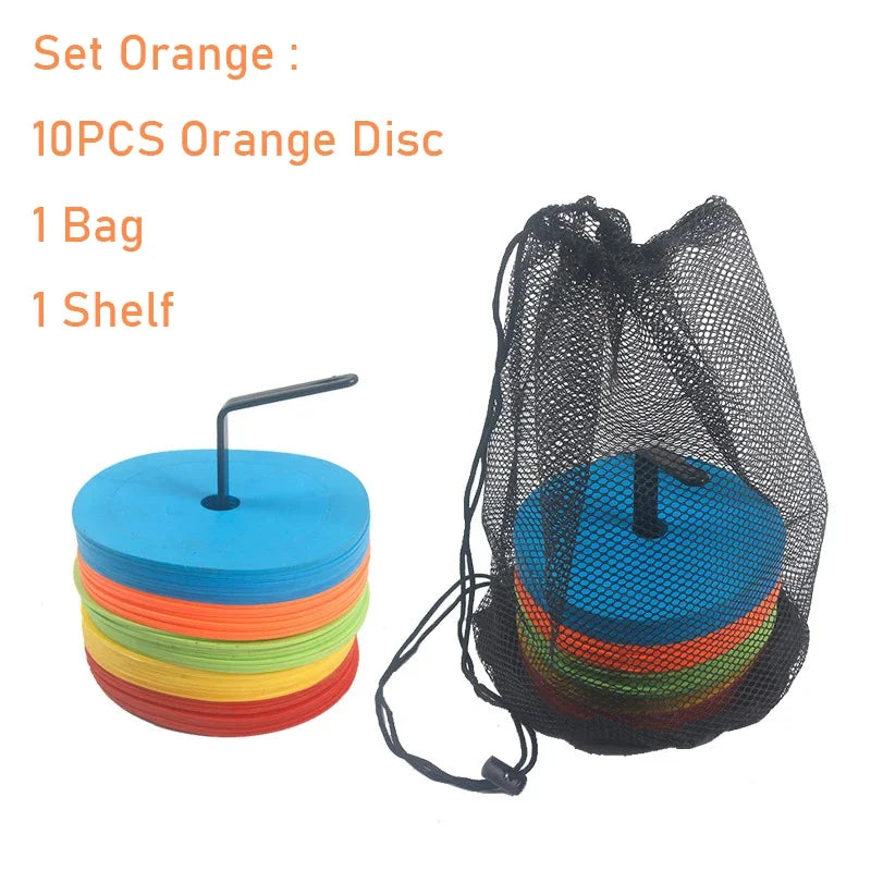 10 Pack Soccer Flat Cones Discs For Speed Agility Training