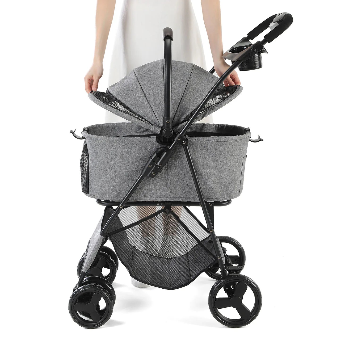 3 In 1 Pet Stroller With Removable Carrier For Small And Medium Dogs Cats
