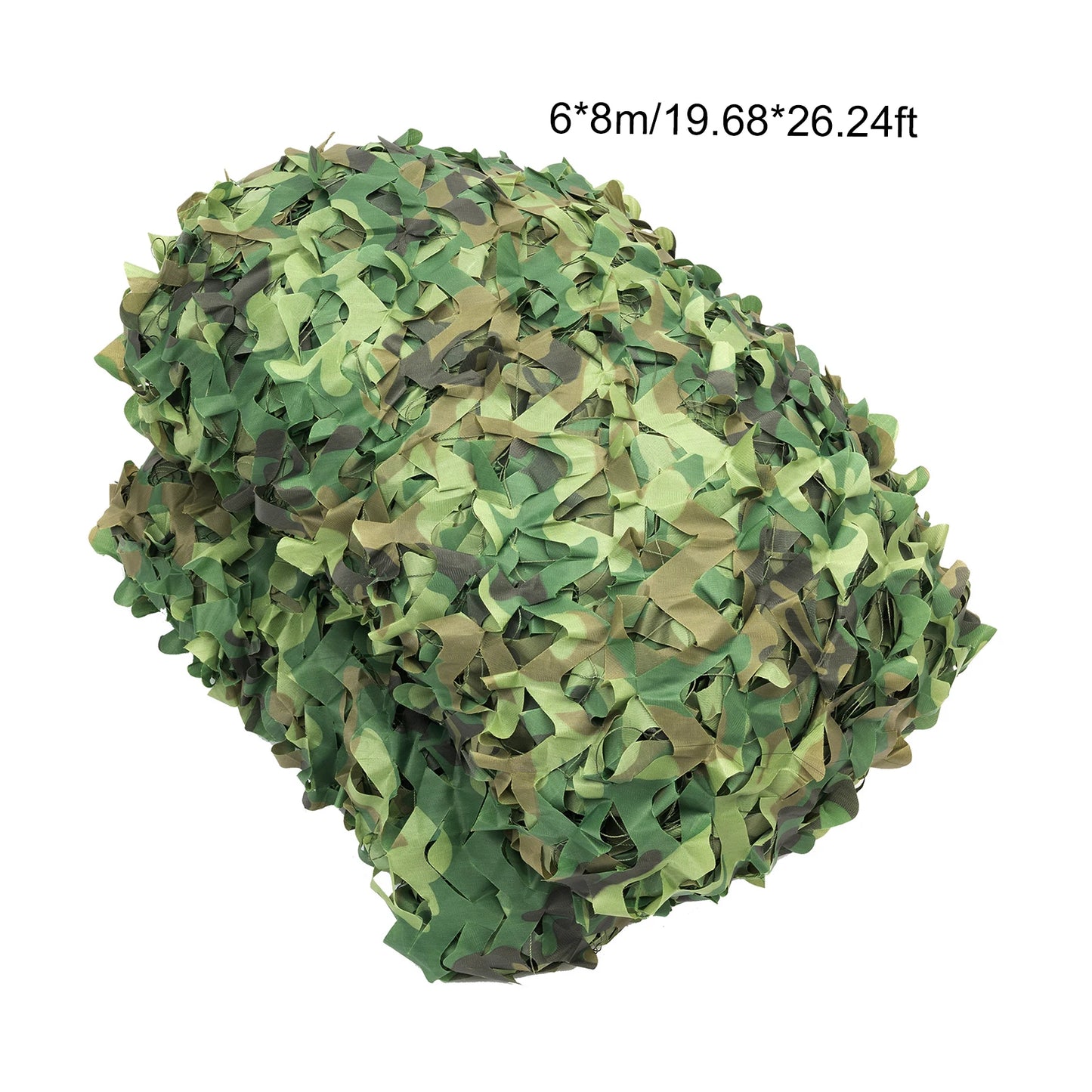 48㎡ Double-Layer Camo Net - 8x6m Sunshade Mesh Camouflage Netting for Military/Camping/Hunting/Outdoor CS Games