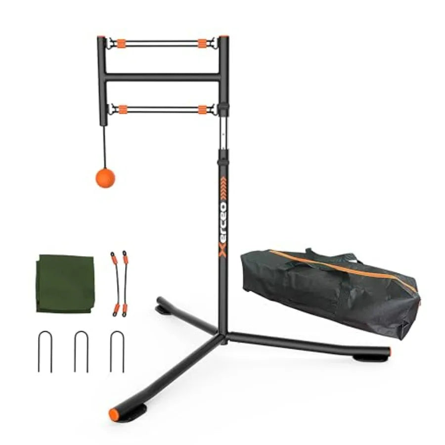 Youth Baseball Swing Trainer Adjustable Hght Batting Trainer with Auto Reset High-Density Feedback Ball Easy Setup Baseball Tra