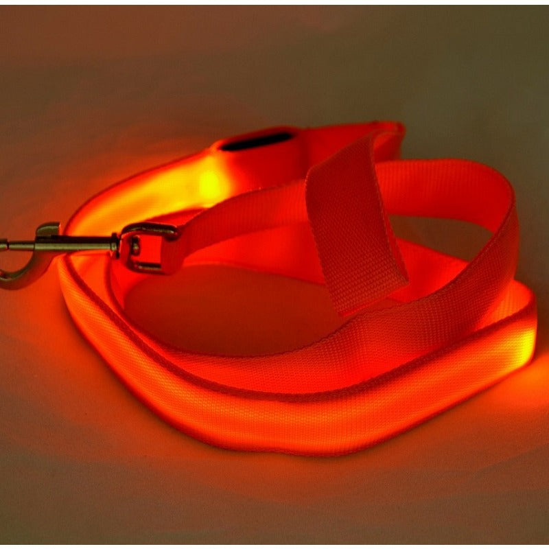 LED Glowing Dog Leash With Flashing Lights For Night Safety
