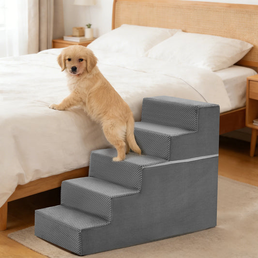 3 To 5 Steps Right Angled Foam Dog Stairs Indoor Non Slip Ramp