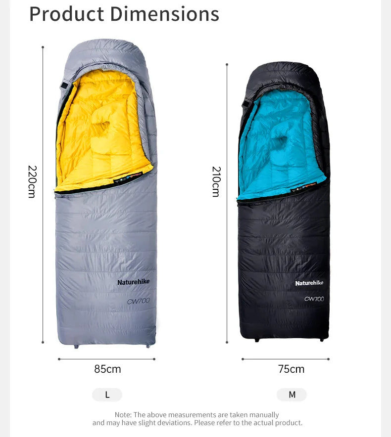 Naturehike Ultralight 650FP Duck Down Sleeping Bag For Hiking Travel
