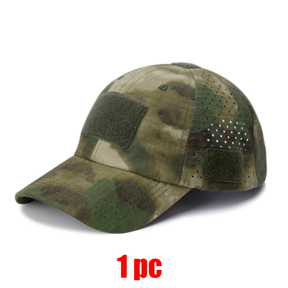 New Men Camouflage Baseball Cap Breathable Sunscreen Hat Outdoor Sports Hunting Hiking Camping Beach Fishing Sun Hat