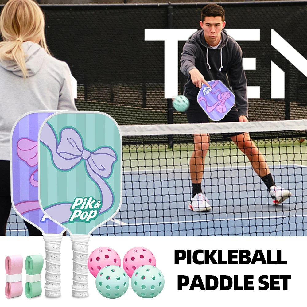 Fiberglass Pickleball Paddle Set | Honeycomb Core for All Levels