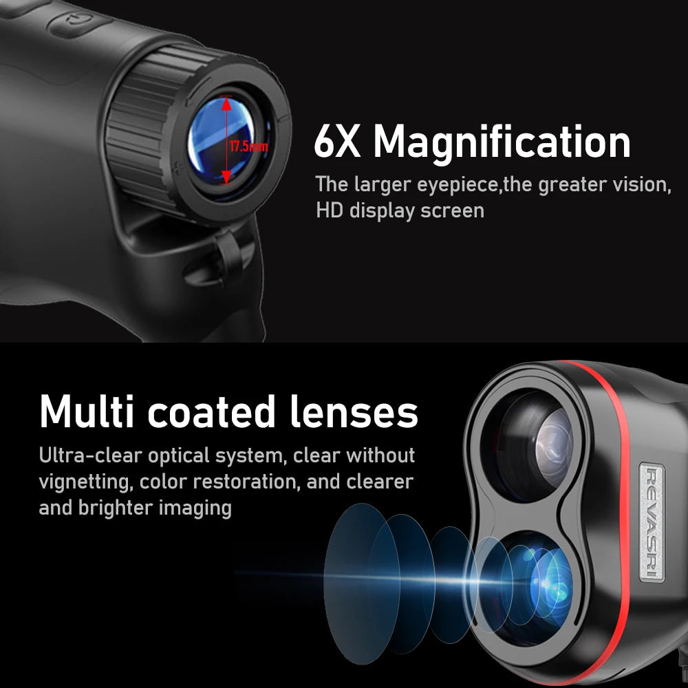 REVASRI Replaceable Battery HD Golf Range Finder, with Flagpole Lock Vibration and Slope Compensation, Rangefinder Designed for Golf
