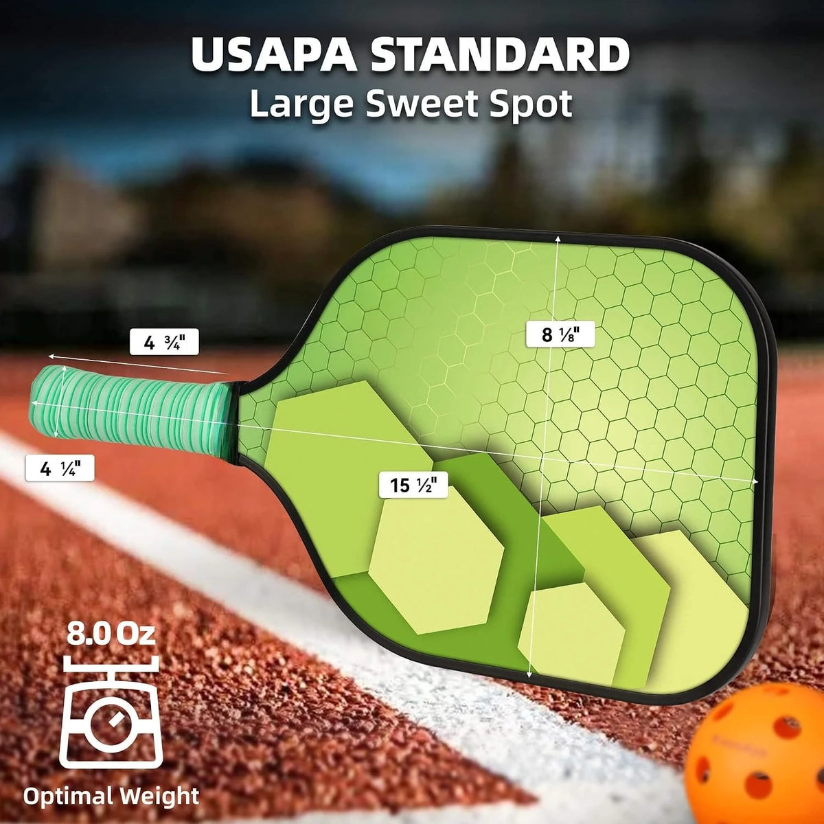 2 Pack 4 Pack USAPA Approved Fiberglass Pickleball Paddles Set Lightweight Rackets With Indoor Outdoor Pickleball Balls Carry Bag And Replacement Overgrips For Beginners Intermediate Players Family Recreational Indoor Outdoor