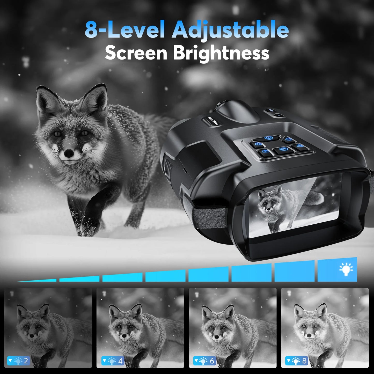DIYIMIN Night Vision Binoculars 4K Infrared 8X Zoom Goggles