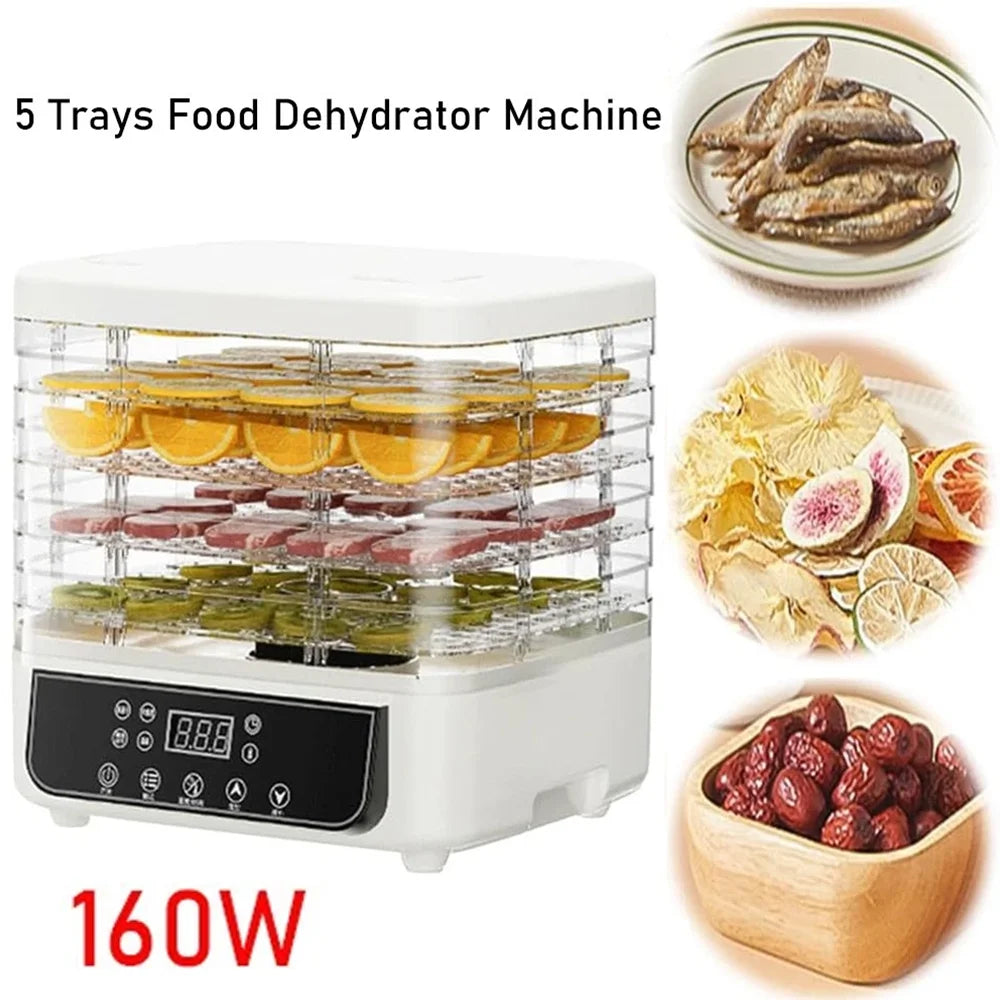 Household Food Dehydrator With Adjustable Temperature For Fruits And Vegetables
