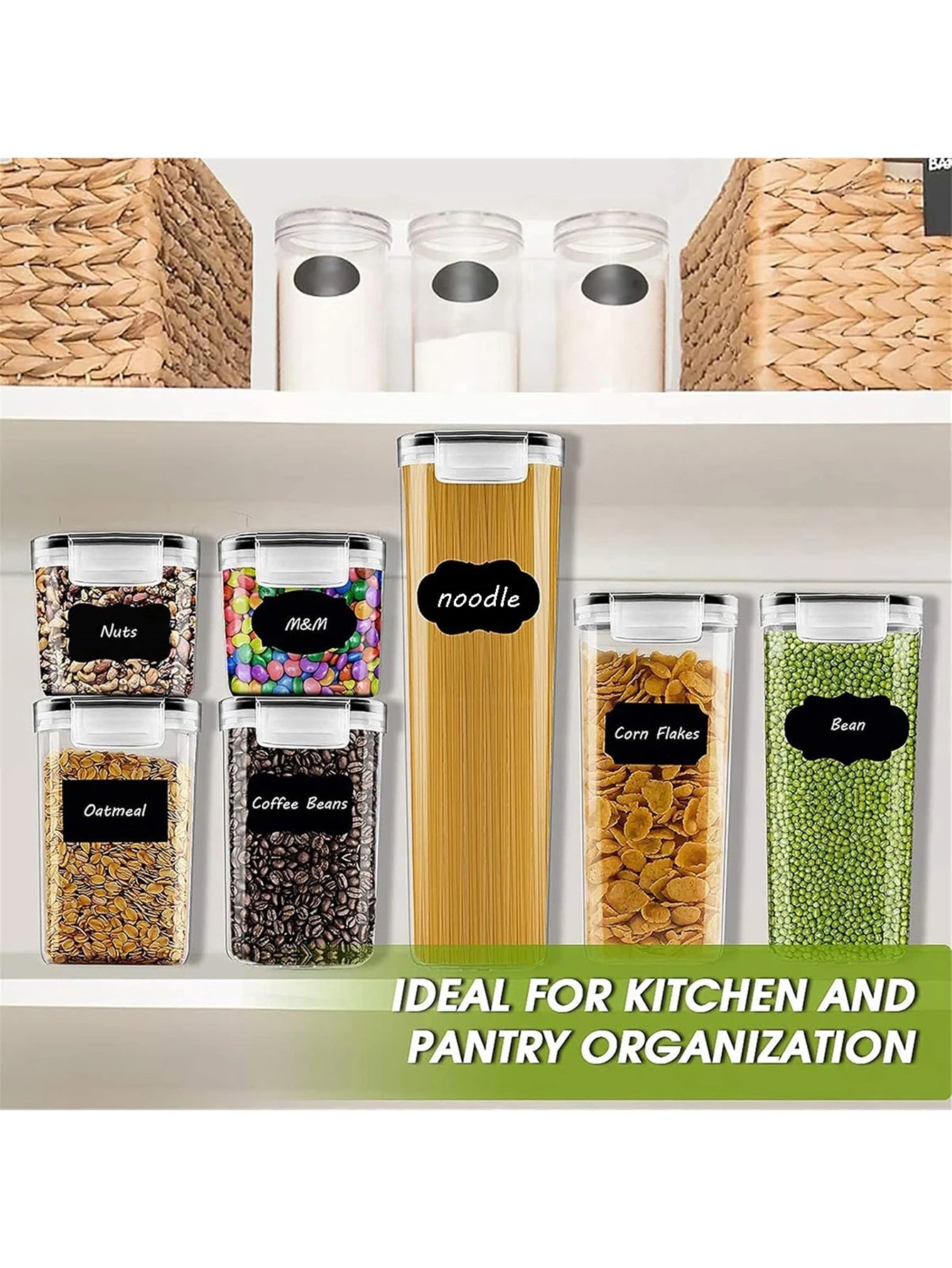 24-Piece Airtight Food Storage Containers With Labels