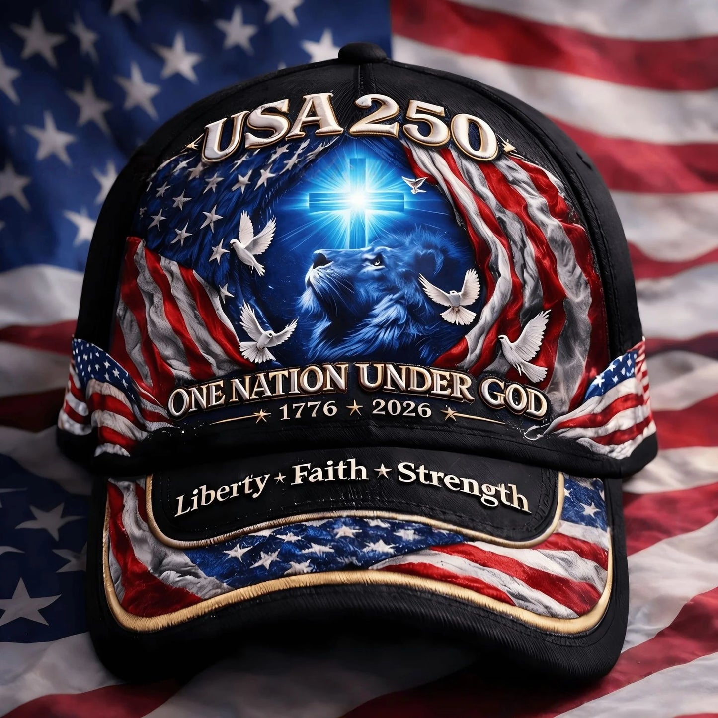 Breathable Patriotic Baseball Cap US Anniversary Tribute Hat Washed