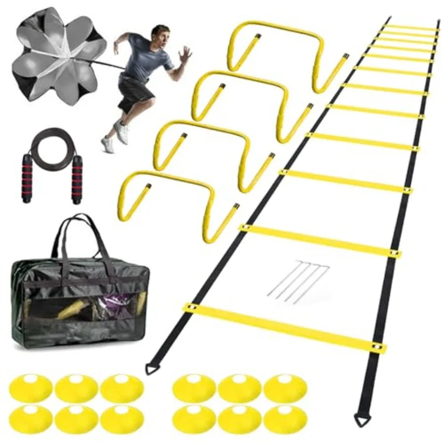 Agility Ladder Set For Speed Training With Cones Jump Rope