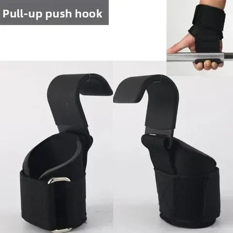 Non Slip Weight Lifting Hooks Pair For Deadlifts And Pull Ups