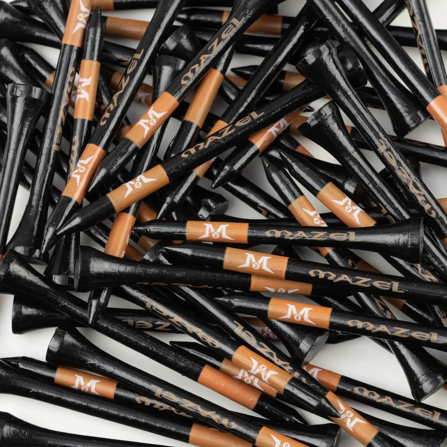 MAZEL Natural Wood/Bamboo Golf Tees 2 3/4 Inch & 3 1/4 Inch,Pack 50 or 120,Reduce Friction & Side Spin,More Stable Golf Tees