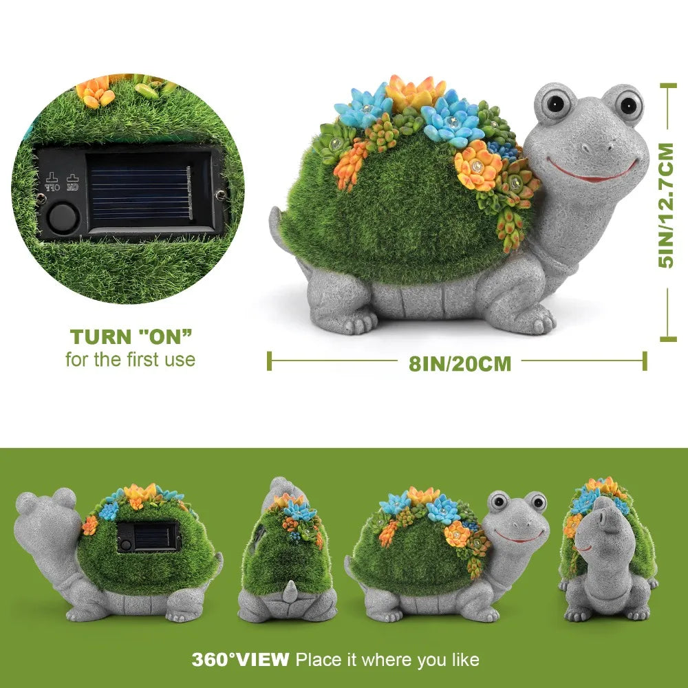 Solar Animal Garden Statue Light for Outdoor Courtyard Decor