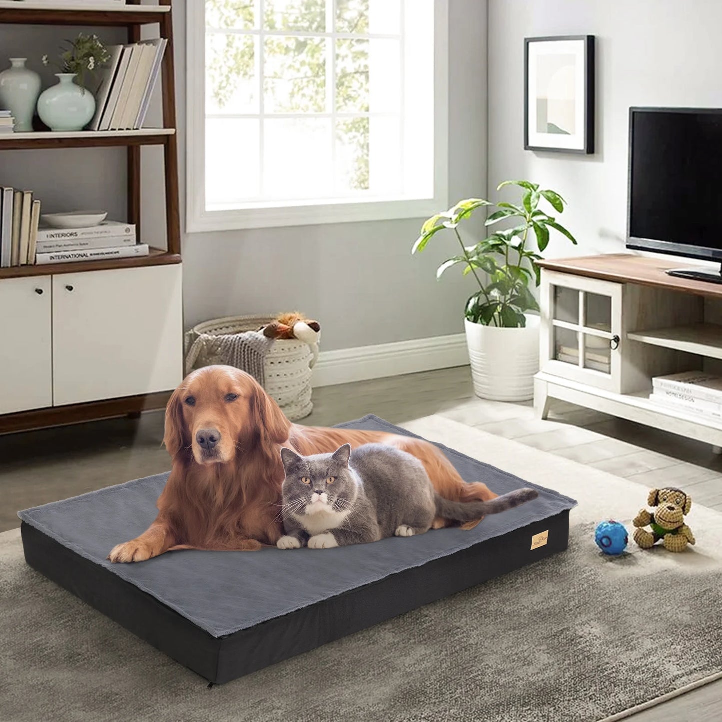 Dog Memory Foam Orthopedic Bed With Washable Waterproof Cover