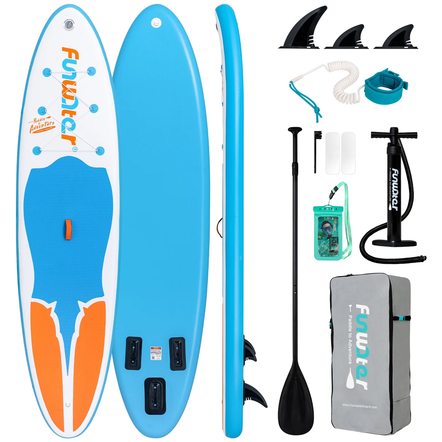 Funwater Inflatable Stand Up Paddle Board With Accessories