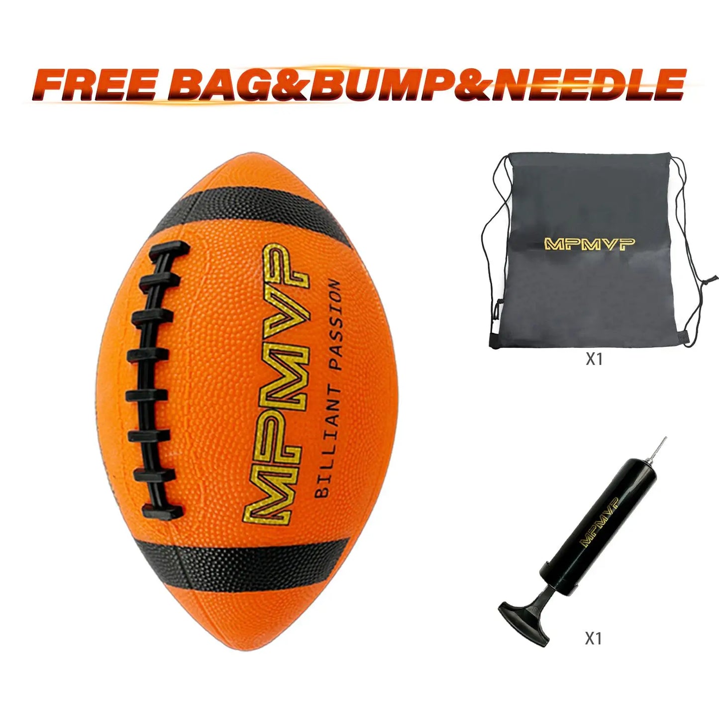 Durable Light Up Rubber American Football For All Weather Play