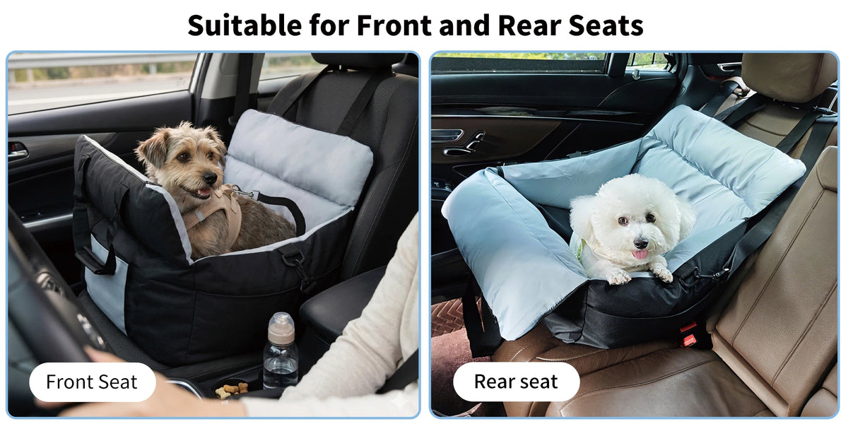 BORWART Portable Dog Car Seat Booster With Safety Belt