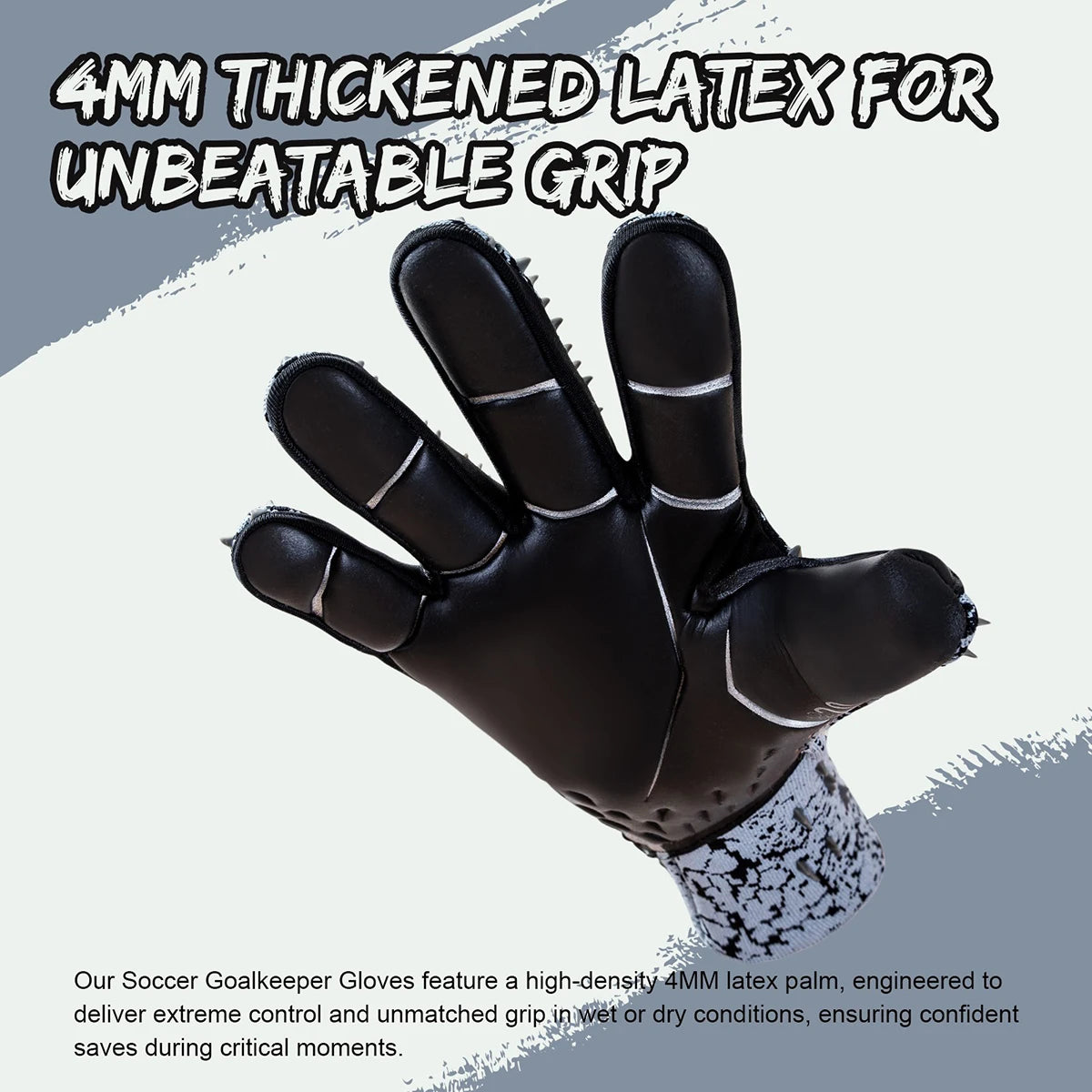 Soccer Goalie Goalkeeper Gloves for Youth & Adult, Enhanced Latex Palm Grip,Suitable for Game & Training