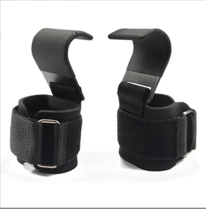 Non Slip Weight Lifting Hooks Pair For Deadlifts And Pull Ups