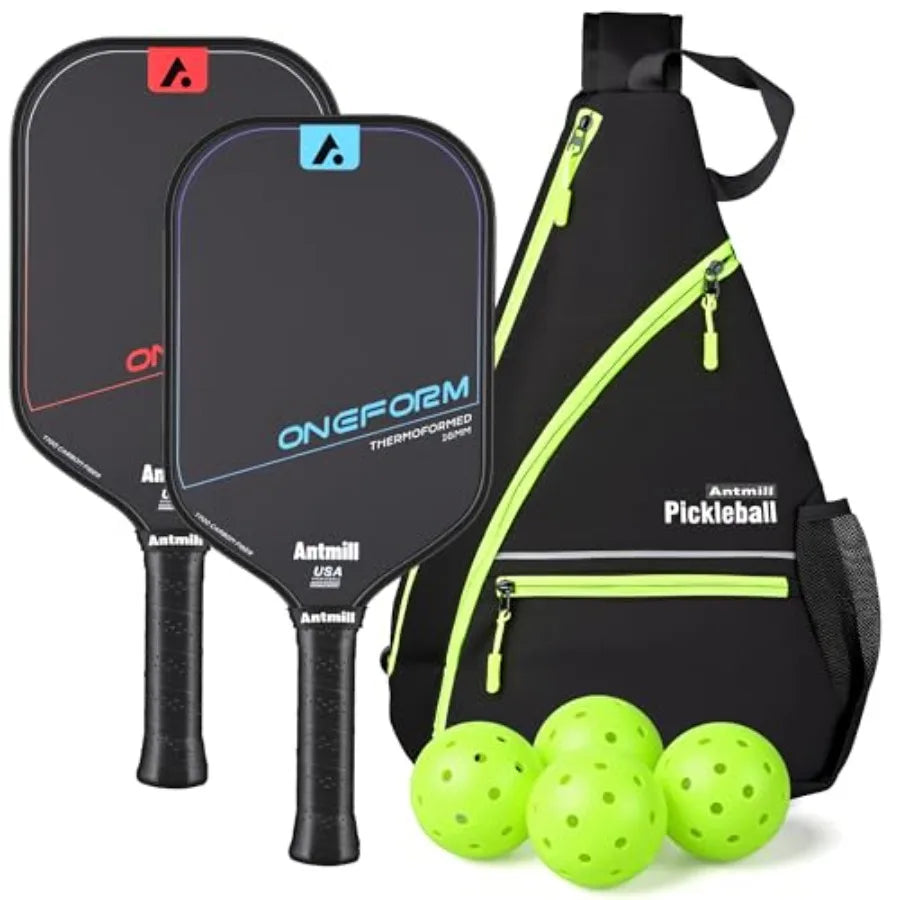 Pickleball Paddles Set of 2 Thermoformed T700 Carbon Fiber Paddle Set, USAPA Approved