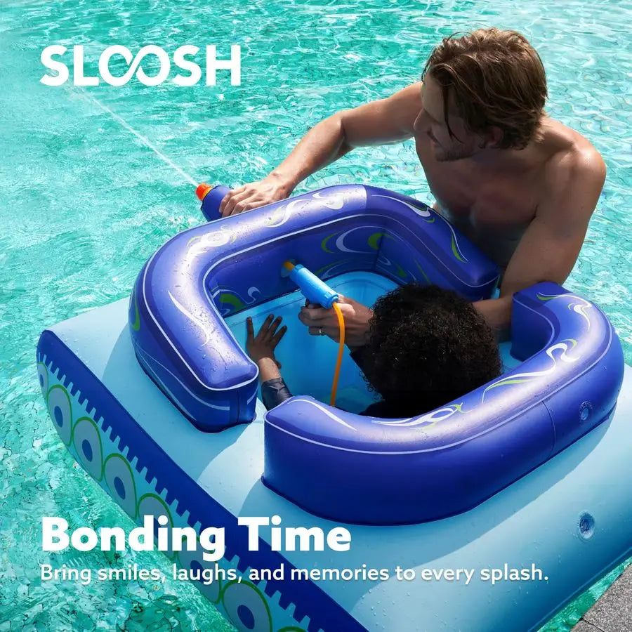 Inflatable Tank Pool Floaties For Kids With Water Gun