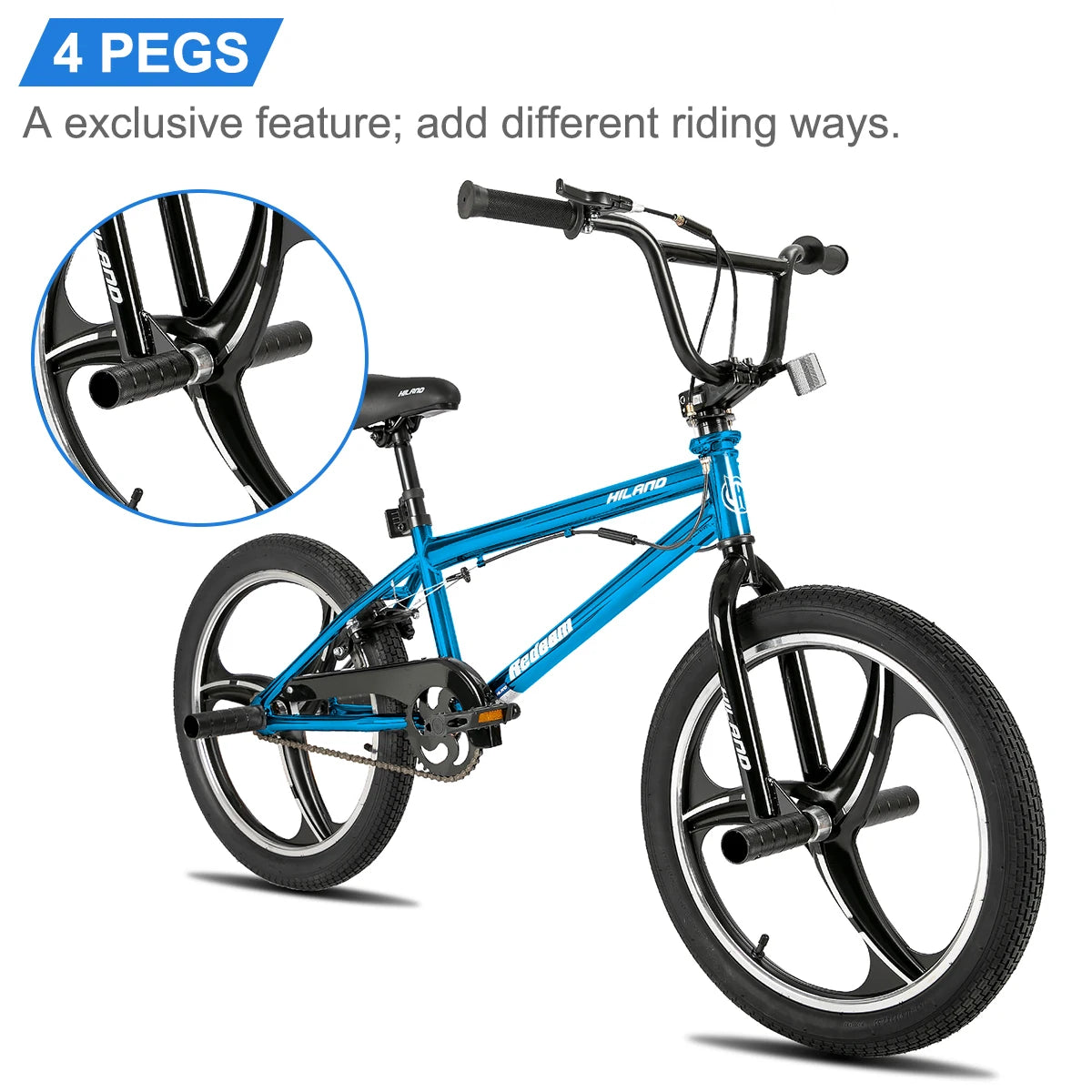 Hiland Kids BMX Bicycle Featuring Sturdy Steel Construction