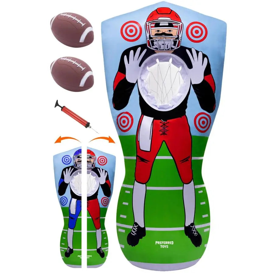 Football Target DoubleSided Toss Training Game with Mini Footballs Super Bowl Party Game for Kids and Adults Indoor amp Outdoor