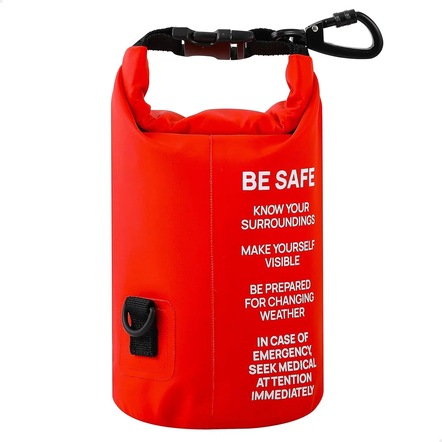 Waterproof First Aid Kit with Emergency Supplies for Boating, Camping, Fishing - Includes Carabiner and Trauma Gear