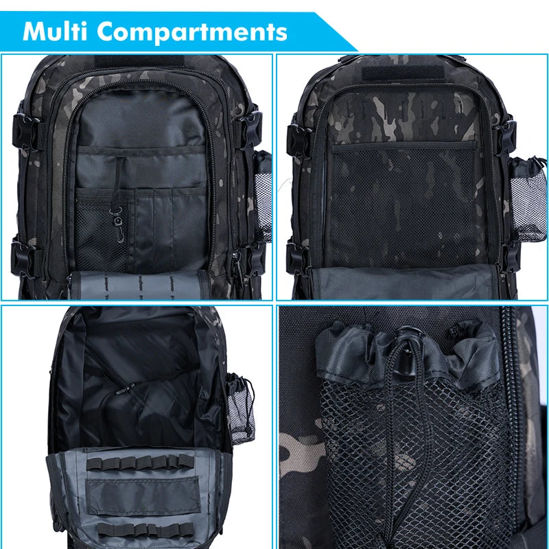 Tactical Backpack Molle Military Daypack for Hiking Camping Travel