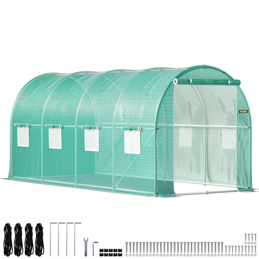VEVOR Walk-In Tunnel Greenhouse With Galvanized Frame Waterproof Cover