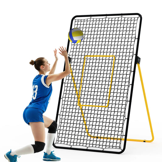 7x4 ft Volleyball Rebounder Net – Adjustable Multi-Angle Bounce-Back Trainer for Bumping, Setting, Spiking & Serving