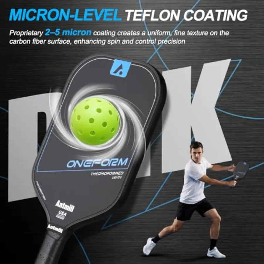 Pickleball Paddles Set of 2 Thermoformed T700 Carbon Fiber Paddle Set, USAPA Approved
