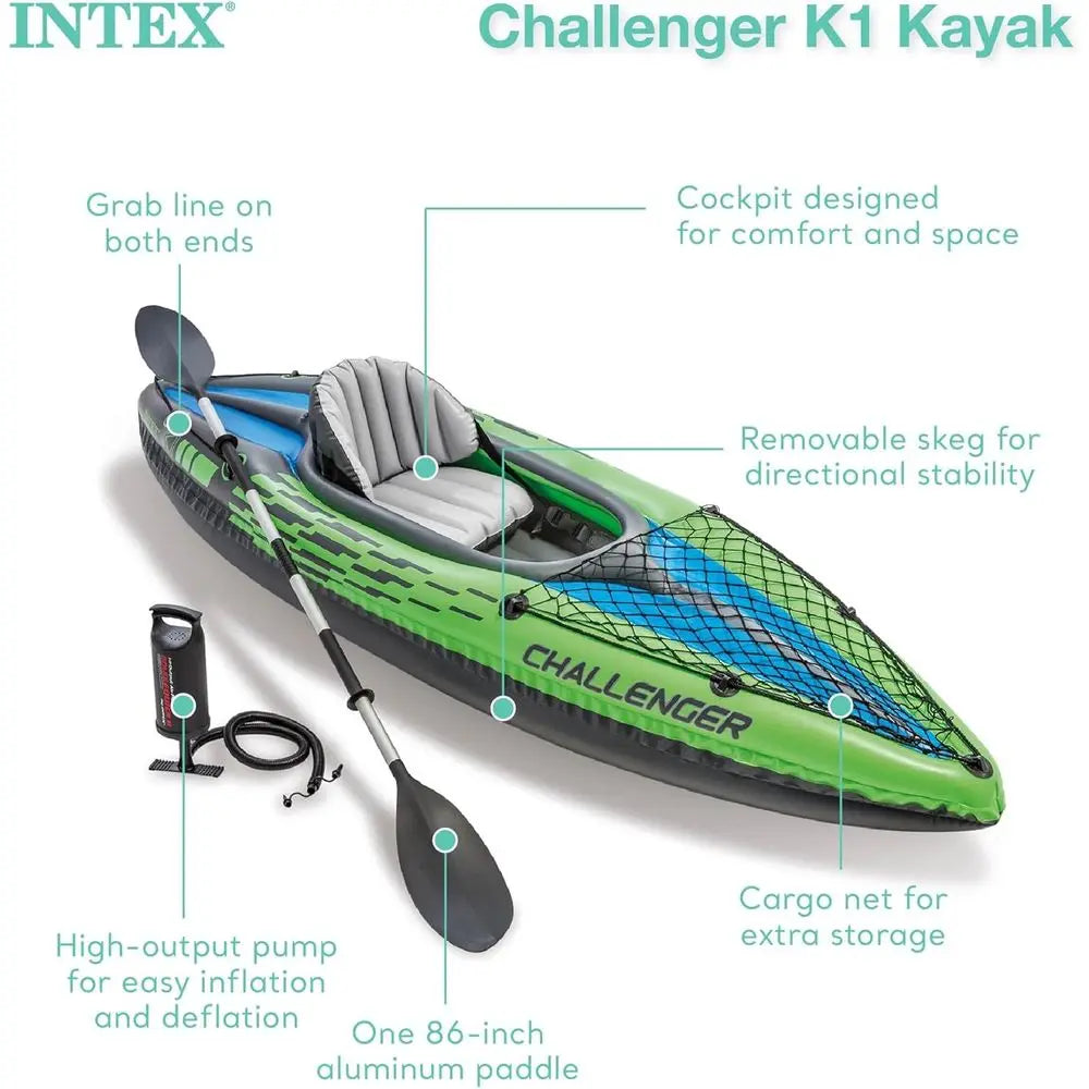 Inflatable Kayak Deluxe Series With Paddles And Pump