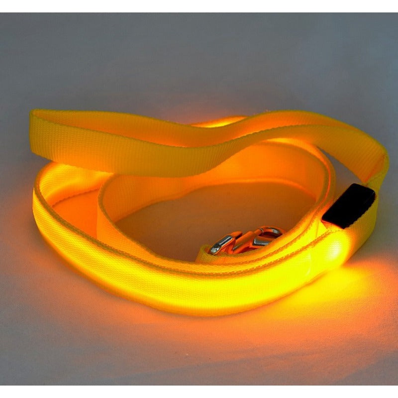 LED Glowing Dog Leash With Flashing Lights For Night Safety