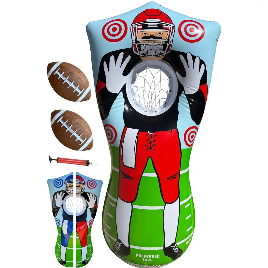 Football Target DoubleSided Toss Training Game with Mini Footballs Super Bowl Party Game for Kids and Adults Indoor amp Outdoor