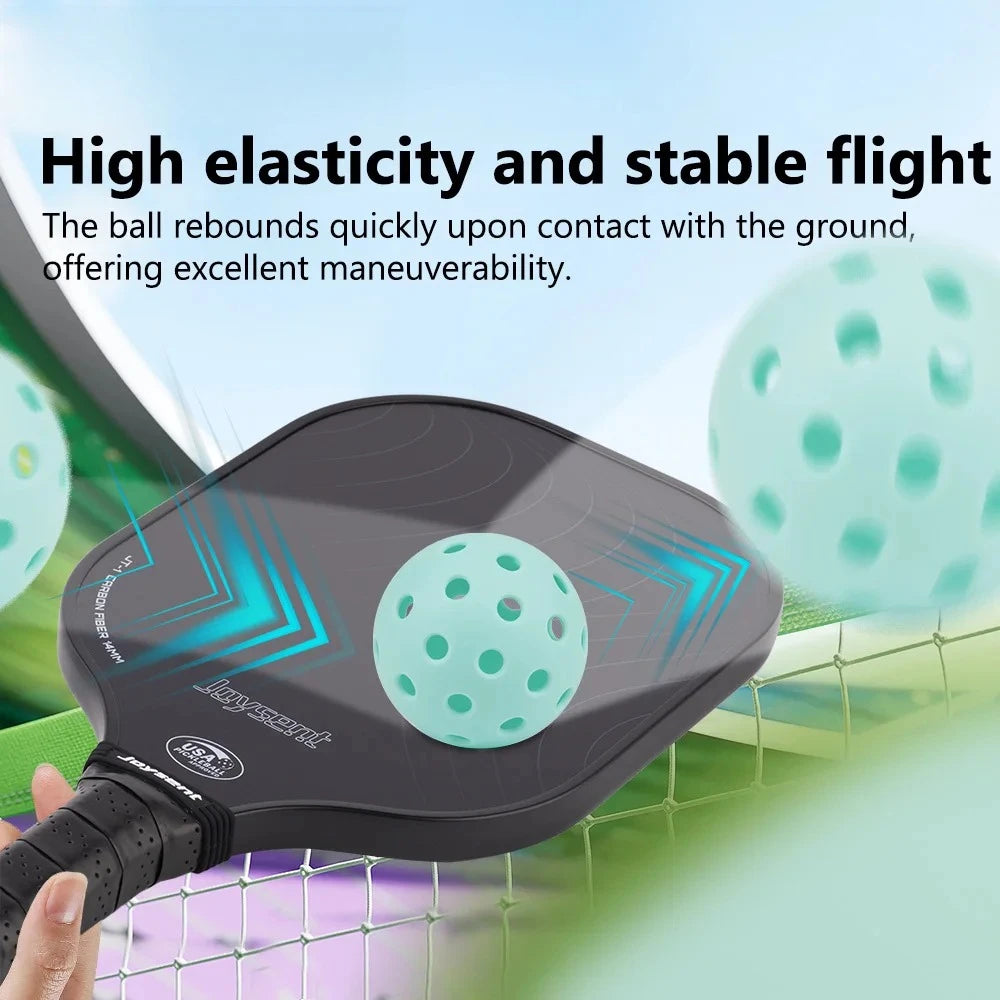 Joysent Durable Outdoor Pickleball Balls 40 Holes 74mm Training Paddle Ball TPE Plastic Competition Practice Light Blue