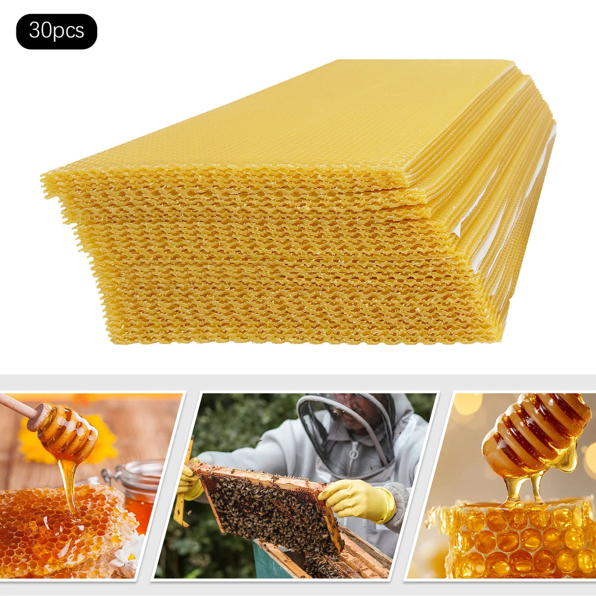 Natural Beeswax Hive Foundation Sheets for Faster Comb Building