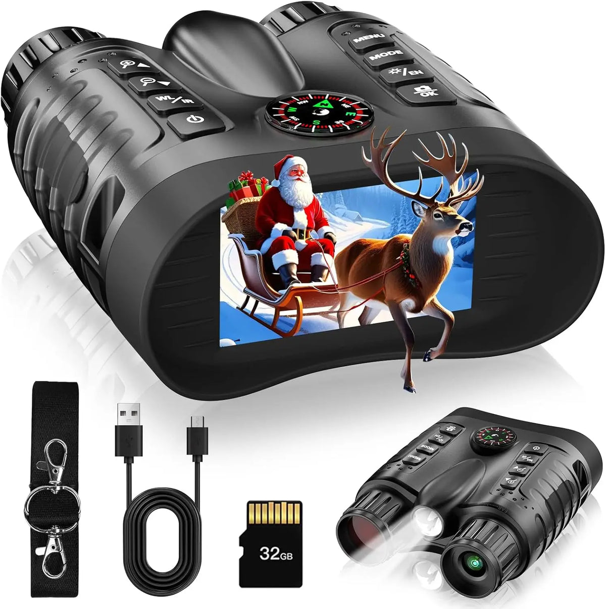DIYIMIN Night Vision Digital Binoculars With Illuminator And Recording